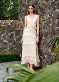 Tropical simple volan dress